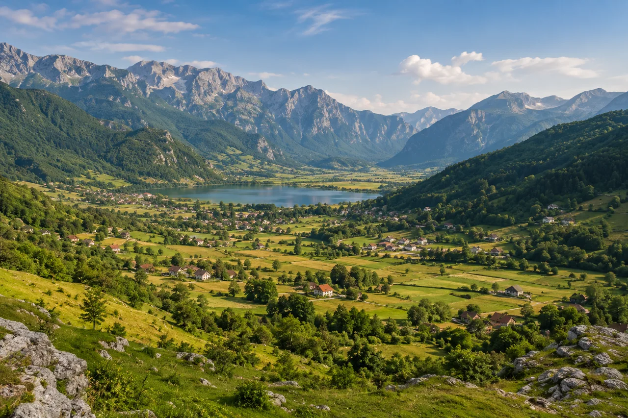 Illustrative landscape of the Plav and Gusinje basin