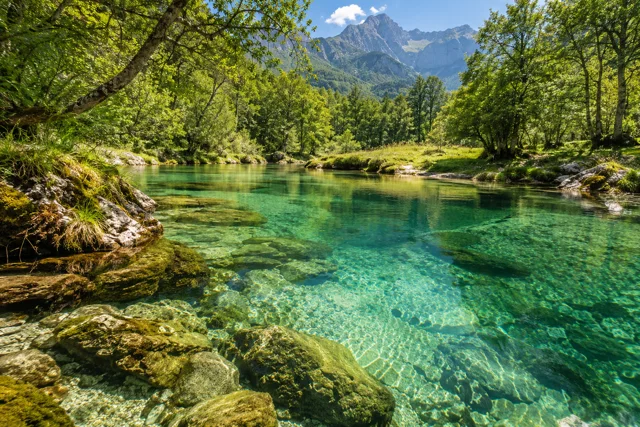Clear karst spring inspired by Ali Pasha Springs near Gusinje